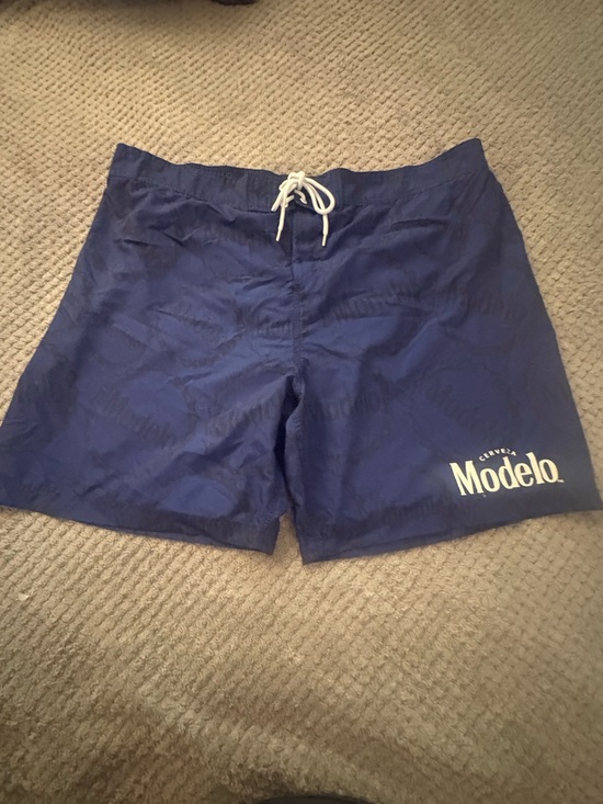 Modelo Other - Modelo Navy Swim Board Shorts with White Logo